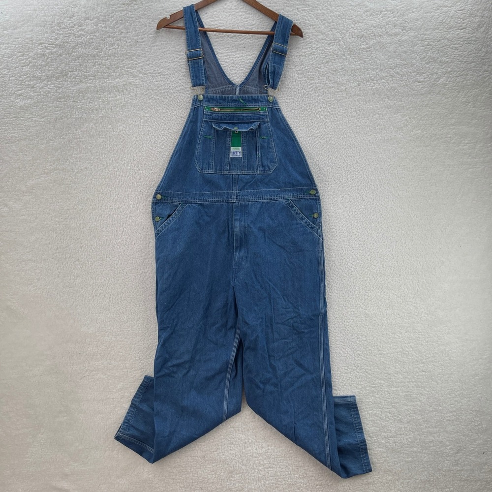 Liberty Overalls Mens 40x30 Blue Denim Bibs Workwear Farm Outdoor Chore Ranch